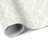 Papier Cadeau Forest Sprigs Soft Olive - Neutre (Coin rond)