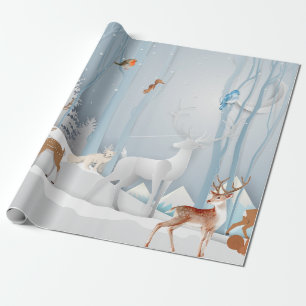 Papier Cadeau Forest Winter Wonderland