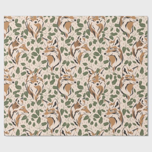 Papier Cadeau Forêt Abstraite (Plat)