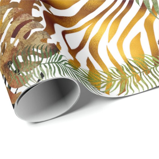 Papier Cadeau Forêt abstraite colorée (Coin rond)