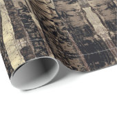 Papier Cadeau Forêt de Birch Nature (Coin rond)