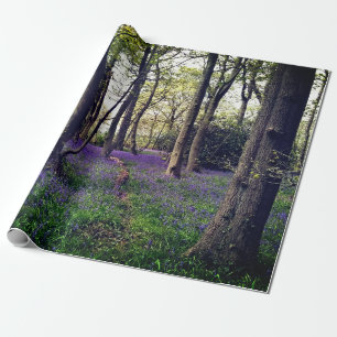 Papier Cadeau Forêt de Bluebells Floral moderne élégant