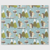 Papier Cadeau Forêt de bois mite (Plat)