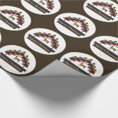 Papier Cadeau Forêt de cerfs d'hiver Joyeux Noël Cerclé Wrappin (Coin)