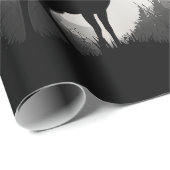 Papier Cadeau Forêt de cerfs faune (Coin rond)