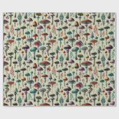Papier Cadeau Forêt de champignons (Plat)