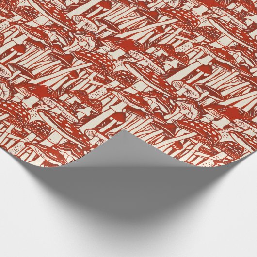 Papier Cadeau Forêt de champignons enchantée (Coin)