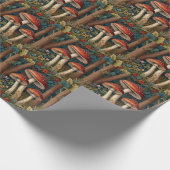 Papier Cadeau Forêt de champignons rétro (Coin)