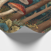 Papier Cadeau Forêt de champignons rétro (Coin)
