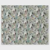 Papier Cadeau Forêt de Coonhound (Plat)