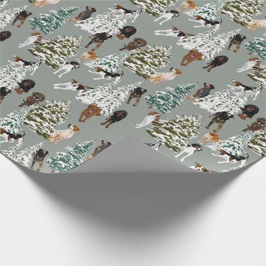 Papier Cadeau Forêt de Coonhound (Coin)
