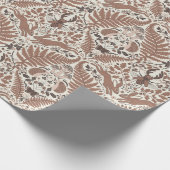 Papier Cadeau Forêt de mousse de Mocha/Bois et plantes (Coin)