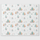 Papier Cadeau Forêt de Noël (Plat)