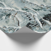 Papier Cadeau Forêt de Noël gelée (Coin)