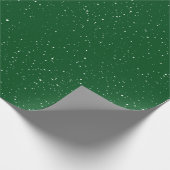 Papier Cadeau Forêt de Noël verte avec neige blanche (Coin)