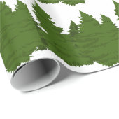 Papier Cadeau Forêt de pin (Coin rond)