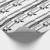 Papier Cadeau Forêt de renard de Birch Animal Silhouette Nature (Coin)