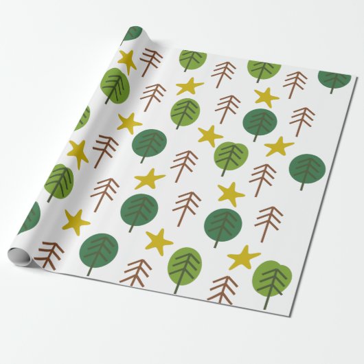 Papier Cadeau Forêt de Scandi (Déroulé)