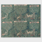 Papier Cadeau Forêt de verdure d'animaux botaniques de William M (Plat)