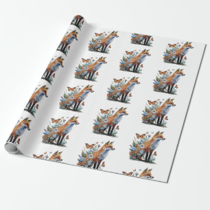 Papier Cadeau Forêt des amoureux des renards