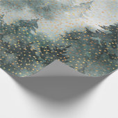 Papier Cadeau Forêt d'hiver Bois Golden Snowfall (Coin)