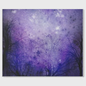Papier Cadeau Forêt d'hiver pourpre (Plat)