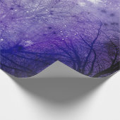Papier Cadeau Forêt d'hiver pourpre (Coin)
