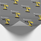 Papier Cadeau Foret électrique avec le nom fait sur commande - (Coin)