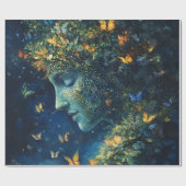 Papier Cadeau Forêt enchantée de la déesse papillon (1) (Plat)