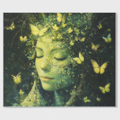 Papier Cadeau Forêt enchantée de la déesse papillon (3) (Plat)