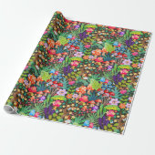 Papier Cadeau Forêt enchantée Fairytale Jardin Scène rustique (Déroulé)