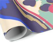 Papier Cadeau Forêt et rose (Coin rond)