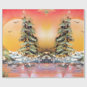 Papier Cadeau Forêt festive (Plat)