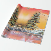 Papier Cadeau Forêt festive (Déroulé)