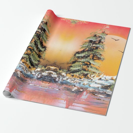 Papier Cadeau Forêt festive (Déroulé)