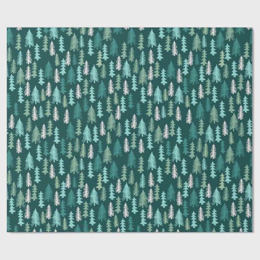 Papier Cadeau Forêt festive | Vacances (Plat)