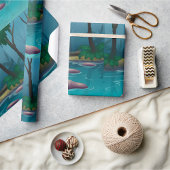 Papier Cadeau Forêt foncée