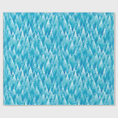 Papier Cadeau Forêt fractale bleue (Plat)