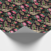 Papier Cadeau Forêt magique Unicorn Motif foncé. (Coin)