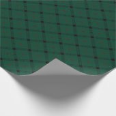 Papier Cadeau Forêt profonde Vert et noir Diagonal Plaid (Coin)