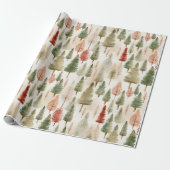 Papier Cadeau Forêt rustique d'arbres  (Déroulé)