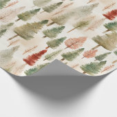 Papier Cadeau Forêt rustique d'arbres  (Coin)