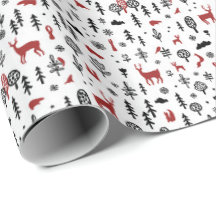 Forêt scandinave hivernale avec Animaux en Blanc R