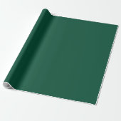 Papier Cadeau Forêt solide vert foncé (Déroulé)