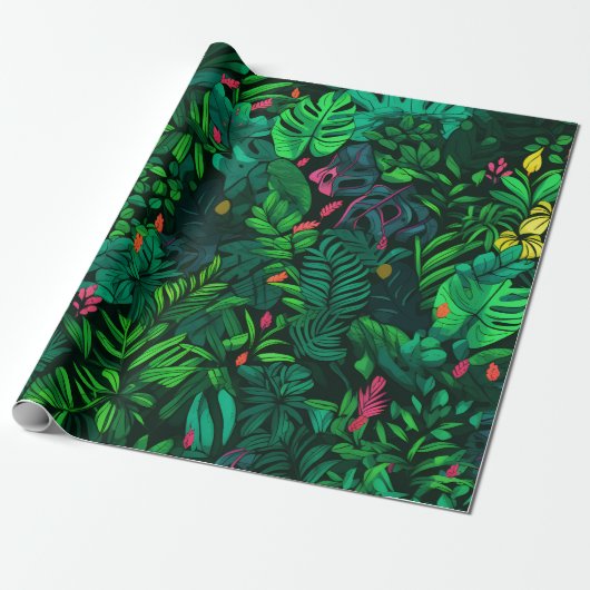 Papier Cadeau Forêt tropicale luxuriante (Déroulé)
