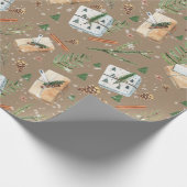 Papier Cadeau Forfaits cadeaux de Noël Rustic Kraft (Coin)