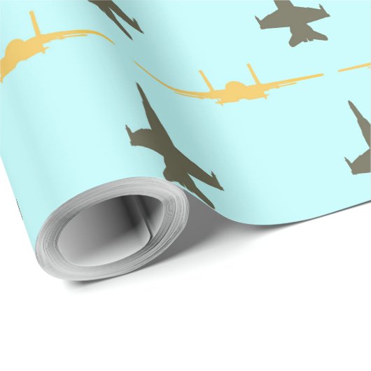 Papier Cadeau "Formation de flotte aérienne" (Coin rond)