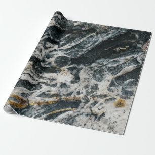 Papier Cadeau Formation de roches blanches et noires