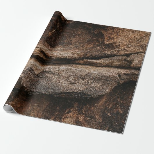 Papier Cadeau Formation de roches Brown et grises (Déroulé)