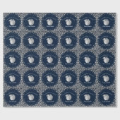 Papier Cadeau Formation des enseignants Diplôme Marine Blue Silv (Plat)